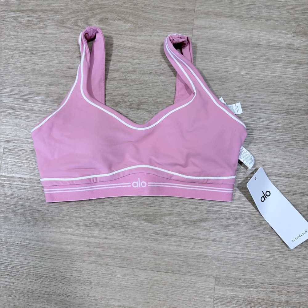 Alo heart throb Pink Sports Bra - Picture 1 of 2